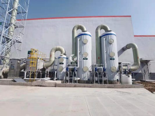 廢氣處理系統(tǒng)成套設(shè)備(材質(zhì):玻璃鋼)